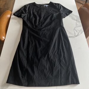Antonio Melani Short Sleeve Round Neck Stretch Woven Wool Sheath Dress SZ 14 EUC